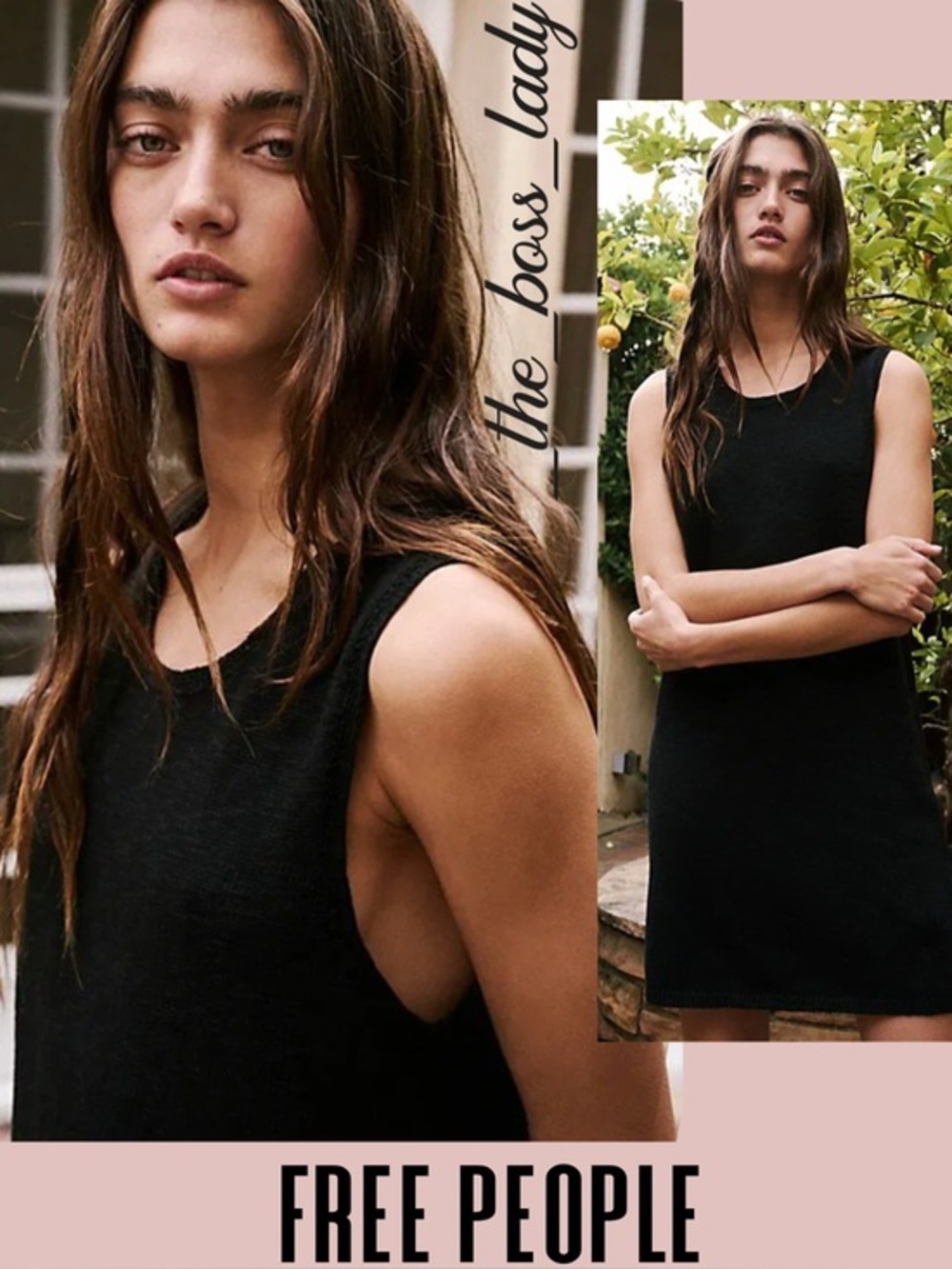 Free People mini dress beach sweater dress boho linen blend